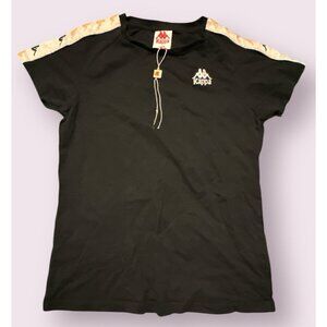 Kappa Shirt Womens Large Black Short Sleeve Tee Top